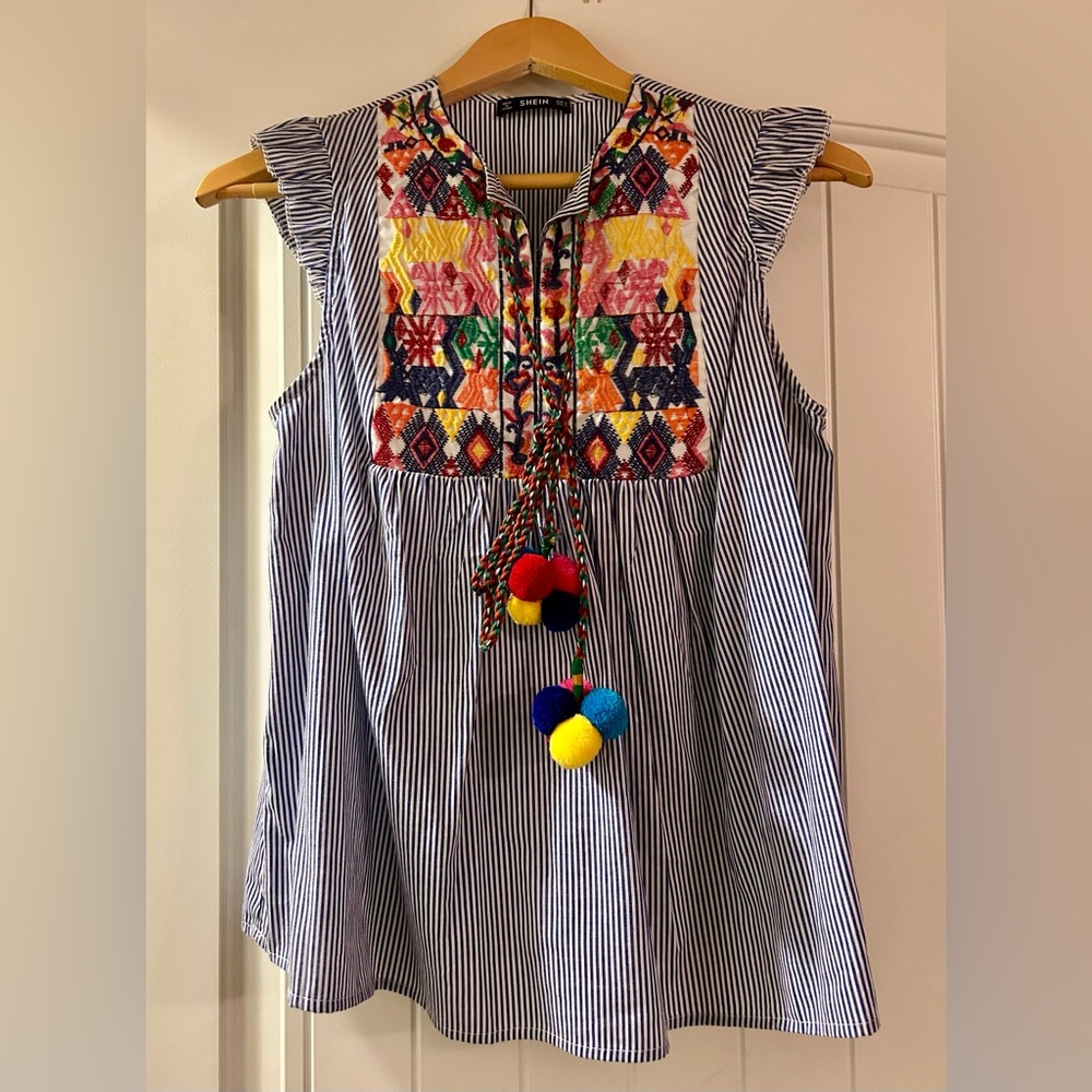 Shein 100% Cotton Sleeveless Top.  Size Small.  NWOT.